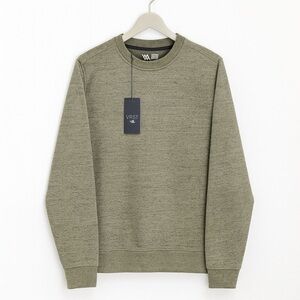 VRST New With Tags Men's Size Small Legacy Fleece Crewneck Earl Gray Pure Black